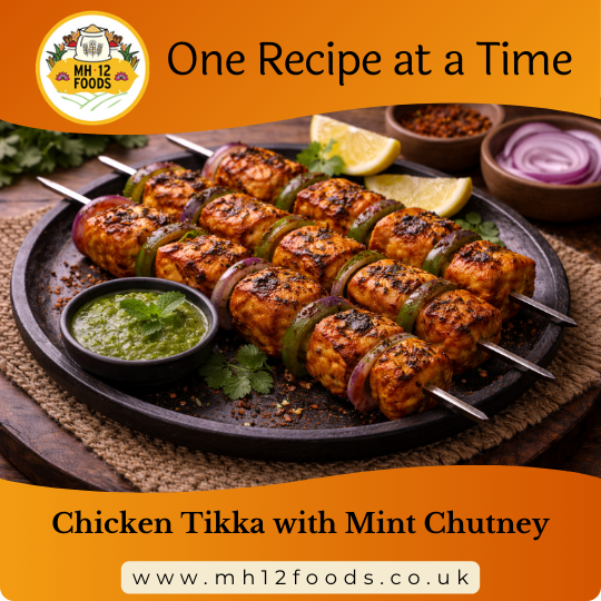 Chicken Tikka with Mint Chutney