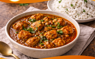 Kolhapuri Chicken Curry with Rice