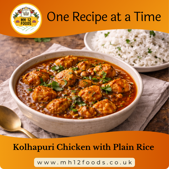 Kolhapuri Chicken Curry with Rice