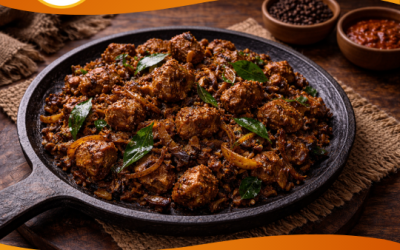 Lamb Pepper Fry with Chapati