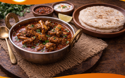 Lamb Rassa with Jowar Bhakri