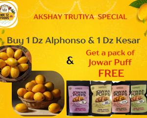 Alphonso 1dz + Kesar 1dz + Jowar Puff