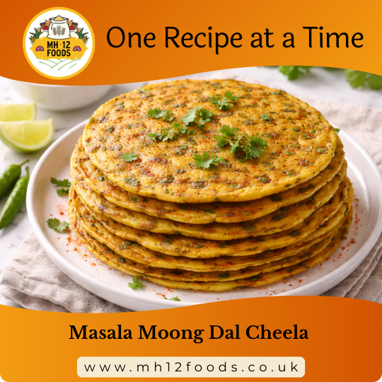 Moong Dal Chilla with Green Chutney