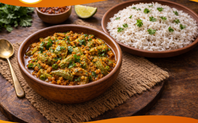 Parwal Masala Sabzi with Rice