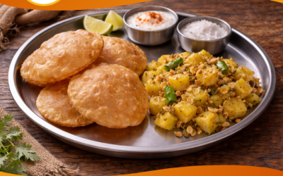 Rajgira Poori with Aloo Sabzi