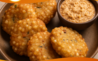 Upwas Wade with Peanut Chutney