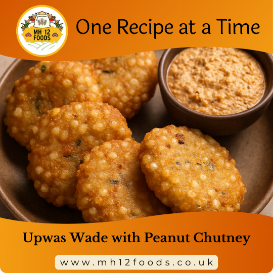Upwas Wade with Peanut Chutney