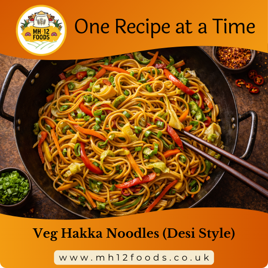 Veg Hakka Noodles (Desi Style)