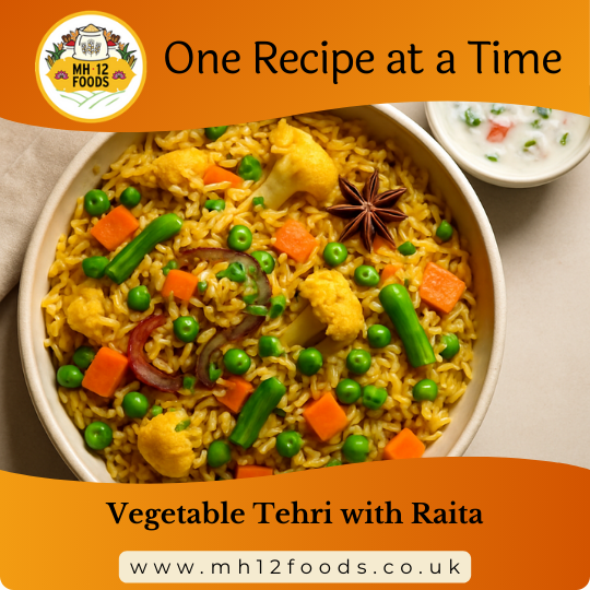 Vegetable Tehri with Raita